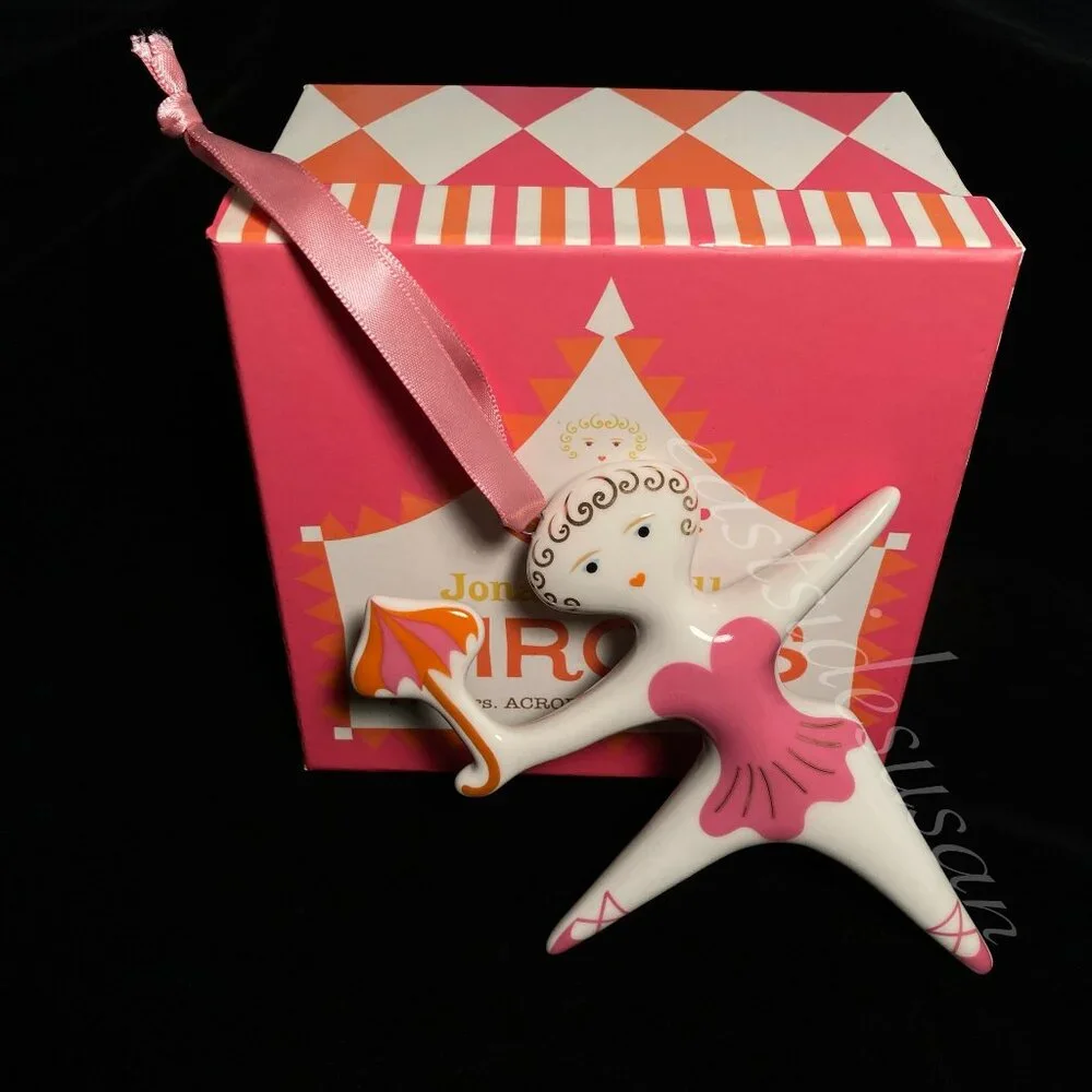 NIB! Jonathan Adler CIRCUS Mrs Acrobat Holiday Ornament / Figurine - RETIRED
